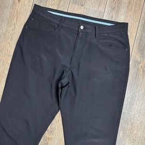 FootJoy FJ Athletic Fit Golf Pants Mens Size 35x34 Black Performance Stretch